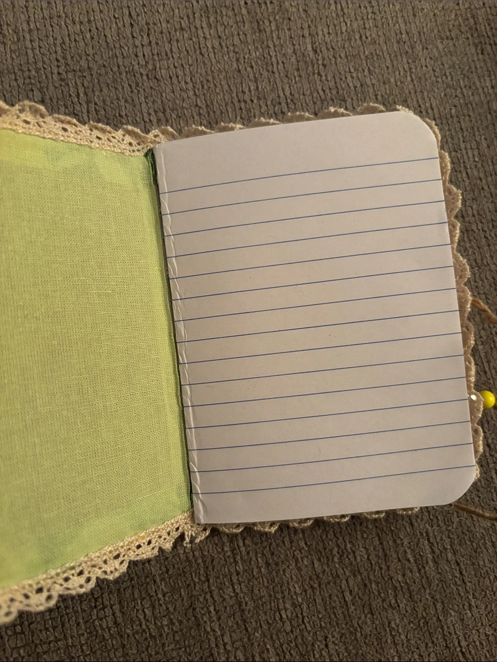 Handmade Lemon Fabric Covered Journals Set of 4